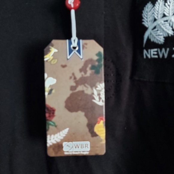 BNT New Zealand LS Black Rugby Polo Shirt - Picture 6 of 10